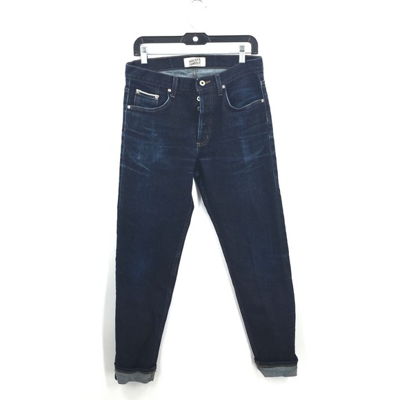 Naked & Famous easy guy nightshade stretch selvedge dark wash 30 Men's